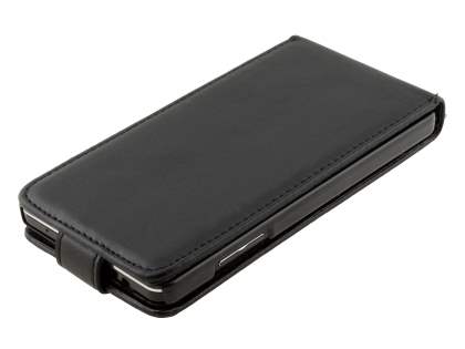 Synthetic Leather Flip Case for LG Optimus G E975 - Classic Black