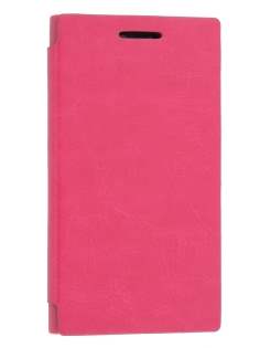 Synthetic Leather Book-Style Flip Cover for Nokia Lumia 920 - Pink