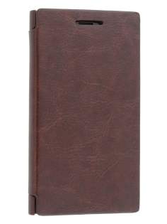 Synthetic Leather Book-Style Flip Cover for Nokia Lumia 920 - Dark Brown