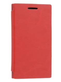 Synthetic Leather Book-Style Flip Cover for Nokia Lumia 920 - Red