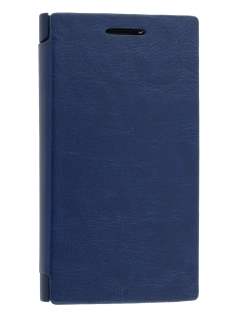 Synthetic Leather Book-Style Flip Cover for Nokia Lumia 920 - Dark Blue