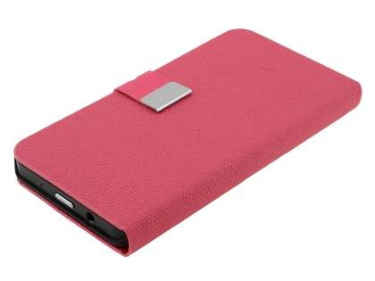 Synthetic Leather Wallet Case with Stand for BlackBerry Z10 - Pink