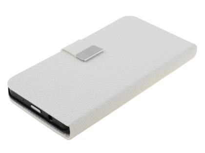 Synthetic Leather Wallet Case with Stand for BlackBerry Z10 - Pearl White