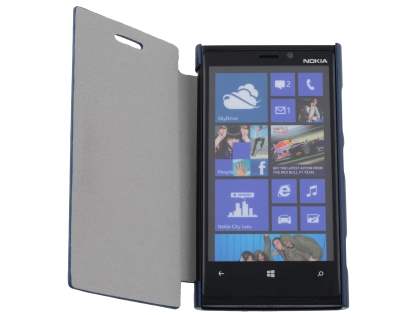 Synthetic Leather Book-Style Flip Cover for Nokia Lumia 920 - Dark Blue