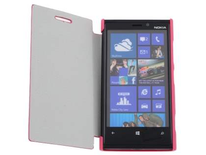 Synthetic Leather Book-Style Flip Cover for Nokia Lumia 920 - Pink