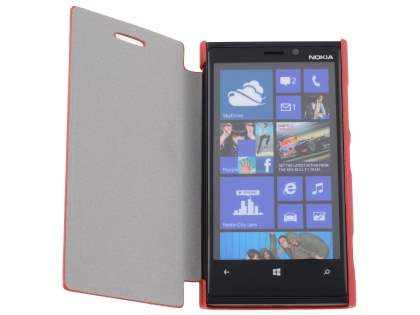 Synthetic Leather Book-Style Flip Cover for Nokia Lumia 920 - Red