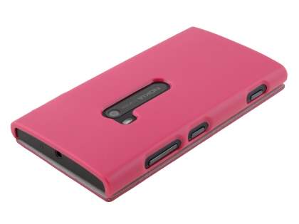 Synthetic Leather Book-Style Flip Cover for Nokia Lumia 920 - Pink