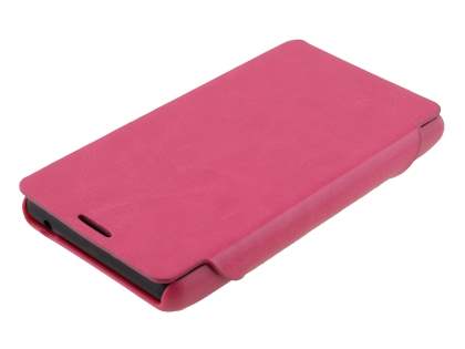 Fabric Flip Cover with built-in Stand for Nokia Lumia 820 - Pink