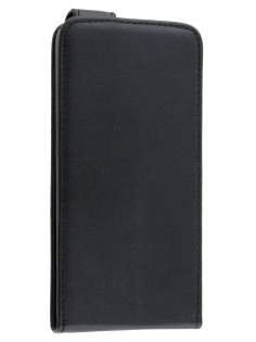 HTC One M7 801e Synthetic Leather Flip Case - Black