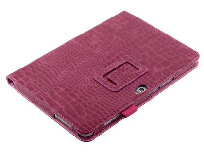 Crocodile Pattern Synthetic Leather Case for Samsung Galaxy Note 10.1 4G - Raspberry