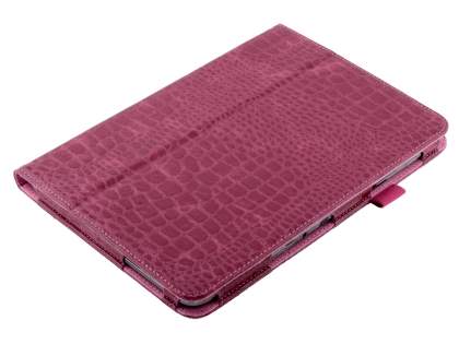 Crocodile Pattern Synthetic Leather Case for Samsung Galaxy Note 10.1 4G - Raspberry