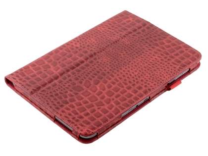 Crocodile Pattern Synthetic Leather Case for Samsung Galaxy Note 10.1 4G - Red