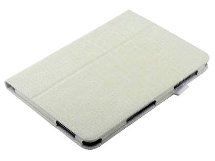 Crocodile Pattern Synthetic Leather Case for Samsung Galaxy Note 10.1 4G - Cream