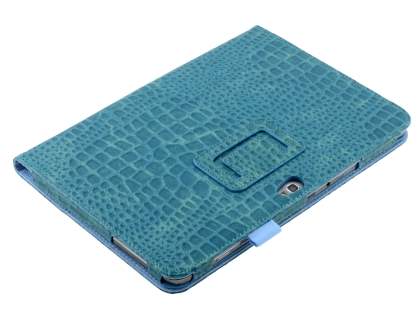 Crocodile Pattern Synthetic Leather Case for Samsung Galaxy Note 10.1 4G - Bondi Blue