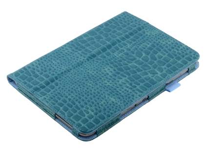 Crocodile Pattern Synthetic Leather Case for Samsung Galaxy Note 10.1 4G - Bondi Blue