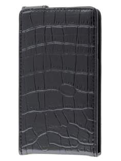 TS-CASE Crocodile Pattern Genuine leather Flip Case for Samsung I9100 Galaxy S II - Classic Black