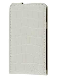 TS-CASE crocodile pattern Genuine leather Flip Case for Samsung I9100 Galaxy S II - Pearl White