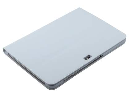 Premium Genuine Leather Slim Portfolio Case with Stand for Samsung Galaxy Note 10.1 - Pearl White