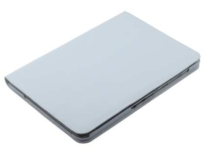 Premium Genuine Leather Slim Portfolio Case with Stand for Samsung Galaxy Note 10.1 - Pearl White