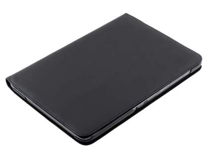 Premium Genuine Leather Slim Portfolio Case with Stand for Samsung Galaxy Note 10.1 - Classic Black