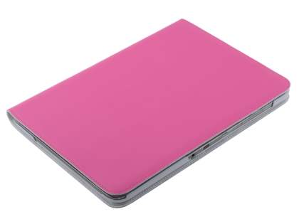 Premium Genuine Leather Slim Portfolio Case with Stand for Samsung Galaxy Note 10.1 - Pink