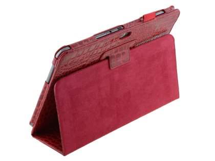 Crocodile Pattern Synthetic Leather Case for Samsung Galaxy Note 10.1 4G - Red