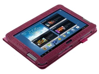 Crocodile Pattern Synthetic Leather Case for Samsung Galaxy Note 10.1 4G - Raspberry
