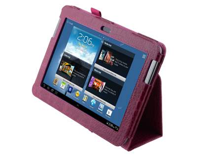 Crocodile Pattern Synthetic Leather Case for Samsung Galaxy Note 10.1 4G - Raspberry
