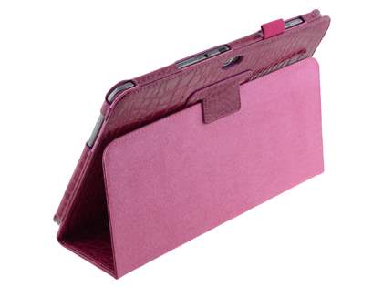 Crocodile Pattern Synthetic Leather Case for Samsung Galaxy Note 10.1 4G - Raspberry