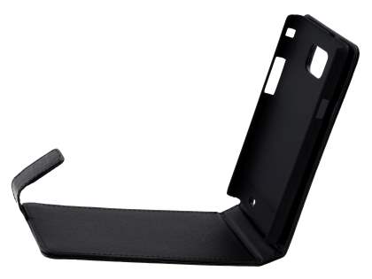 TS-CASE Crocodile Pattern Genuine leather Flip Case for Samsung I9100 Galaxy S II - Classic Black