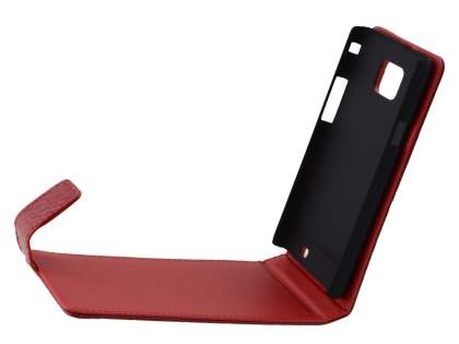 TS-CASE crocodile pattern Genuine leather Flip Case for Samsung I9100 Galaxy S II - Red