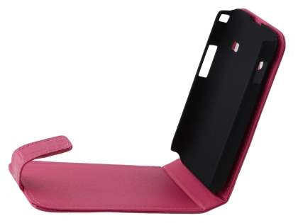TS-CASE Crocodile Pattern Genuine Leather Flip Case for Samsung S5830 Galaxy Ace - Pink