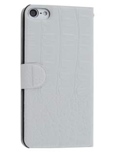Synthetic Crocodile Leather Portfolio Case with Stand for iPod Touch 5/6 - Pearl White Synthetic Crocodile Leather Portfolio Case with Stand for iPod Touch 5/6 - Pearl White