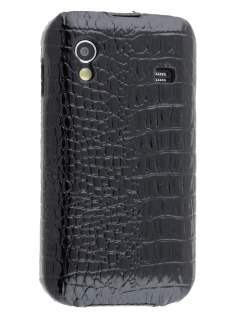 Crocodile Pattern Synthetic Leather Flip Case for Samsung Galaxy Ace S5830 - Classic Black