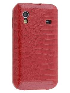 Crocodile Pattern Synthetic Leather Flip Case for Samsung Galaxy Ace S5830 - Red