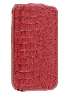 Crocodile Pattern Synthetic Leather Flip Case for Samsung Galaxy Ace S5830 - Red