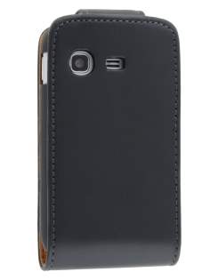 Samsung Galaxy Pocket S5300 Synthetic Leather Flip Case - Black Samsung Galaxy Pocket S5300 Synthetic Leather Flip Case - Black