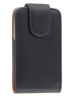 Samsung Galaxy Pocket S5300 Synthetic Leather Flip Case - Black