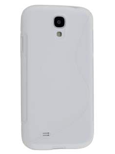Wave Case for Samsung I9500 Galaxy S4 - Frosted Clear/Clear Soft Cover