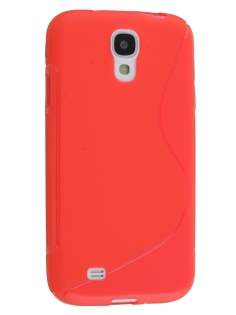 Wave Case for Samsung I9500 Galaxy S4 - Frosted Red/Red Soft Cover