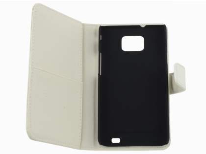 TS-CASE crocodile pattern Genuine leather Wallet Case for Samsung I9100 Galaxy S II - Pearl White