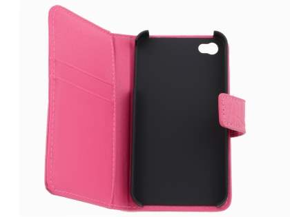 TS-CASE crocodile pattern Genuine leather Wallet Case for iPhone 4 /4S - Pink