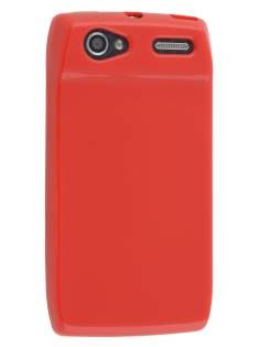 Frosted Colour TPU Gel Case for Motorola RAZR V XT885/MT887 - Red