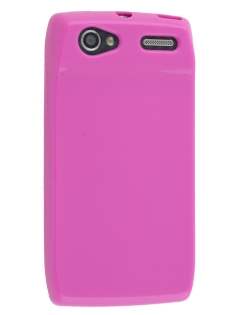 Frosted Colour TPU Gel Case for Motorola RAZR V XT885/MT887 - Pink