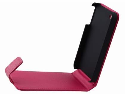 TS-CASE Crocodile Pattern Genuine Leather Flip Case for iPhone 4S/4 - Pink