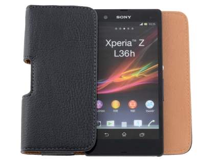 Textured Synthetic Leather Belt Pouch for Sony Xperia Z