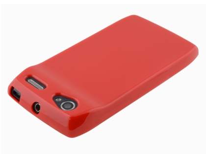 Frosted Colour TPU Gel Case for Motorola RAZR V XT885/MT887 - Red