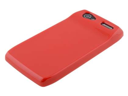 Frosted Colour TPU Gel Case for Motorola RAZR V XT885/MT887 - Red