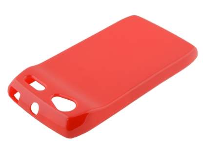 Frosted Colour TPU Gel Case for Motorola RAZR V XT885/MT887 - Red