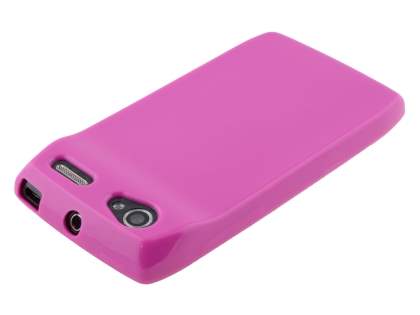 Frosted Colour TPU Gel Case for Motorola RAZR V XT885/MT887 - Pink